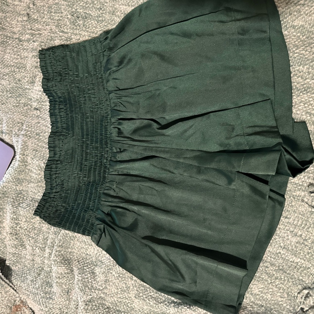 TCEC flare dark green shorts